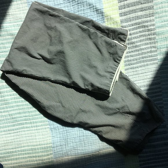 ann taylor cropped mini gingham pants - black/white - size 2 - Picture 5 of 5